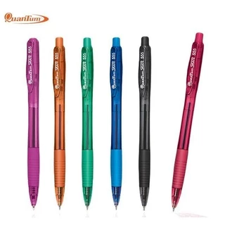 Quantum (ควอนตัม) ปากกา ปากกาลูกลื่น รุ่น Skate 555 ขนาดหัว 0.5mm. หมึกน้ำเงิน ( 1 ด้าม / คละสี )