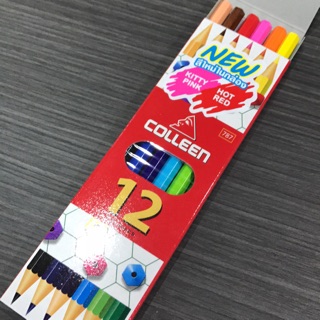 Colleen สีไม้คอลลีน12สี  ชนิด2หัว