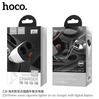 ที่ชาร์จในรถhoco. (Z28) Power ocean in-car charger with digital display dual USB