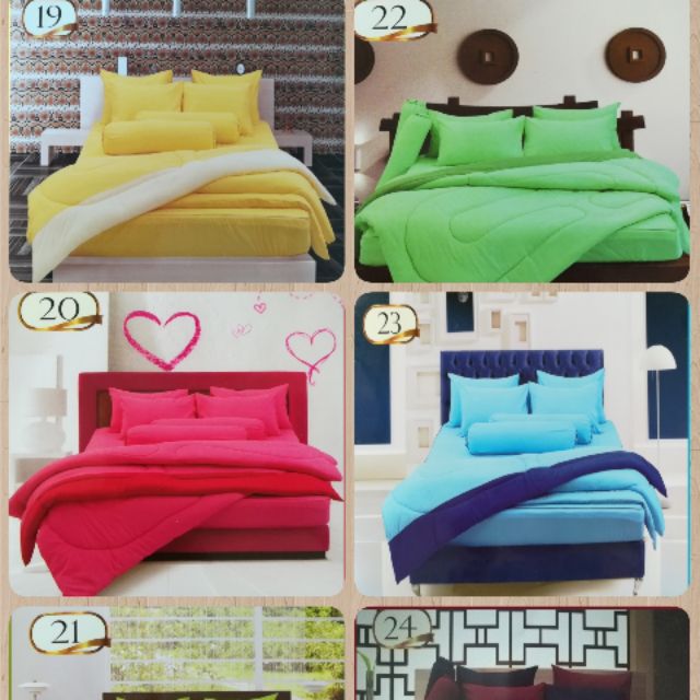 ชุดผ้าปูที่นอน+ผ้าห่มนวมสีพื้น  Fair Lady จาก Summer Wind