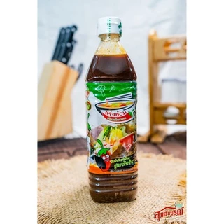 น้ำจิ้มแจ่วฮ้อน บ้านสวนโนนสะอาด สูตรไม่ขม น้ำซุปพร้อมน้ำจิ้ม อร่อย เข้มข้น มีให้เลือก 2 รสชาติ- ตรา สุขสมบูรณ์