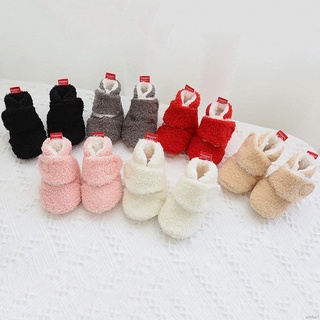 รองเท้าบู๊ทส์รองเท้าป้องกันหิมะแบบนุ่มสําหรับเด็กทารก 0-18 เดือน
