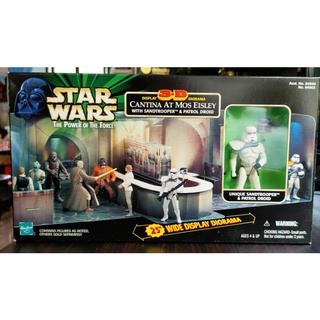 Star Wars The Power of the Force Display 3-D Diorama Cantina at Mos Eisley with Sandtrooper and Patrol Droid