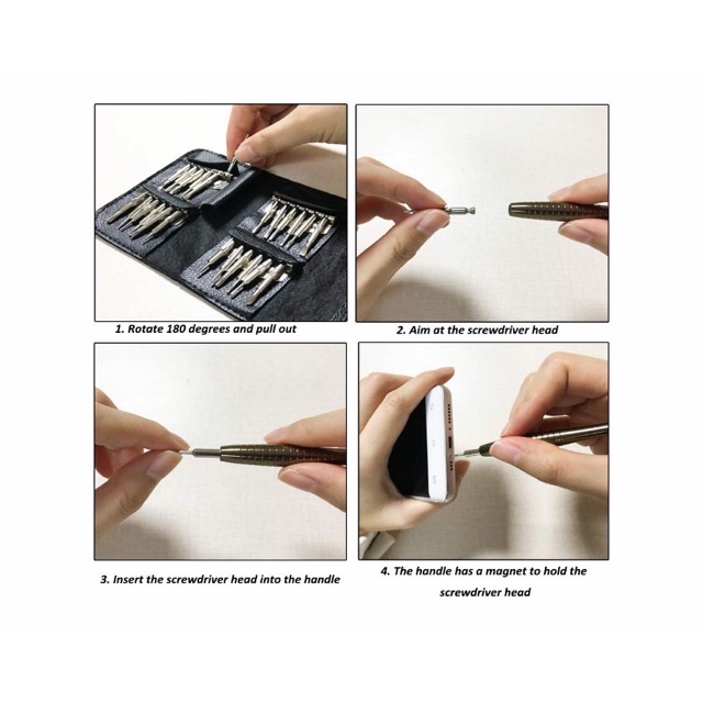 25 ใน 1 ไขควงชุด Freewise DIY มินิซ่อมชุดเครื่องมือสำหรับ PC, แว่นตา, โทรศัพท์มือถือ, แล็ปท็อป, นาฬิกา