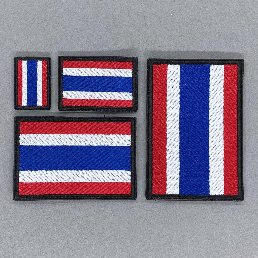 อาร์มธงชาติ ขอบขาว ขอบดำ ธงชาติติดอกกั๊ก มีทั้งแบบติดและไม่ติดตีนตุ๊กแก ทหาร ตำรวจ ข้าราชการ - รูปที่ 2