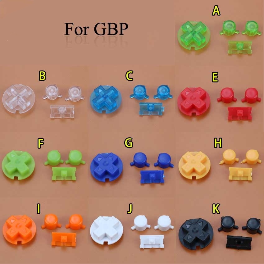 สีสันเปิดปิดปุ่ม ABD แผ่นปุ่มชุดสําหรับ Gameboy Pocket GBP Controller