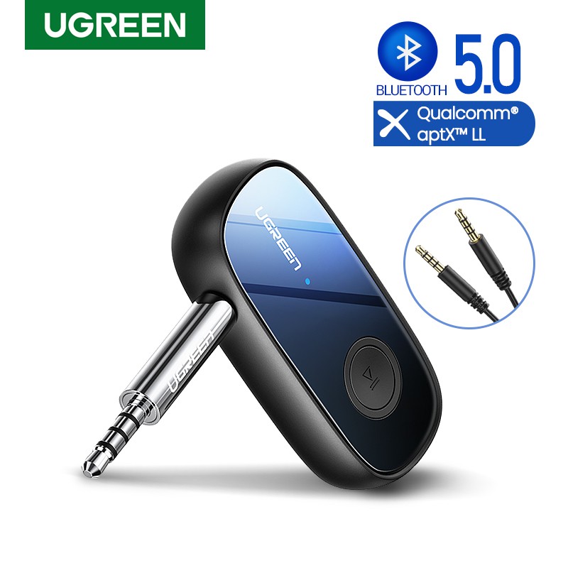 Ugreen ตัวรับสัญญาณบลูทูธไร้สาย 5.0 aptX LL สําหรับลําโพงรถยนต์