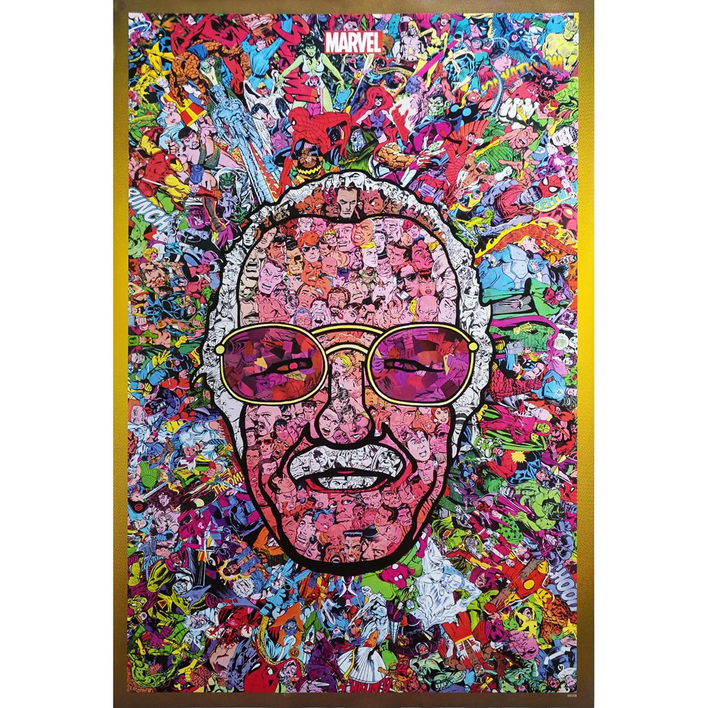 โปสเตอร์ การ์ตูน สแตน ลี Stan Lee POSTER 24”x35” Inch Superhero Marvel Comics Cinematic Universe