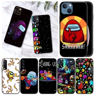 เคสโทรศัพท์มือถือนิ่ม ลาย Among Us 1 สีดํา สําหรับ Vivo Y12S Y12A V19 V20 V20 Pro V21 4G 5G