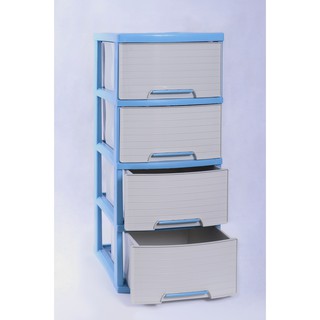 คุ้มค่าตู้ลิ้นชักสีฟ้า 4 ชั้น รุ่น A-002-7 Drawers