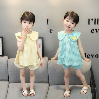 【Girls Set】ชุดเสื้อแขนสั้นกางเกงขาสั้นลาย Anpanman Little Monster แฟชั่นสําหรับเด็กผู้หญิง 2 ชิ้น