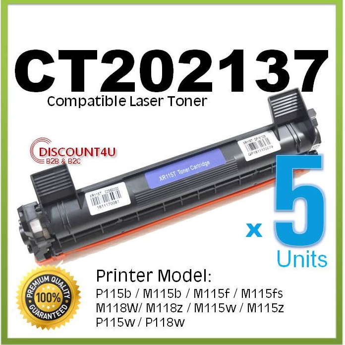 **Pack5** Discount4U Toner p115 รุ่น CT202137 ใช้กับ P115b/M115b/M115f/M115fs/M118W/ M118z/M115w/M11