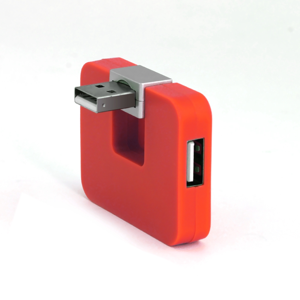 Usb 2.0 พับสแควร์ 4 พอร์ต HUB USB 2.0 พับสแควร์ 4 พอร์ต HUB สีดํา/สีขาว/สีเขียว/สีฟ้า/สีแดงหมุน USB Semiper รถ U Disk ชุดอุปกรณ์ Extension