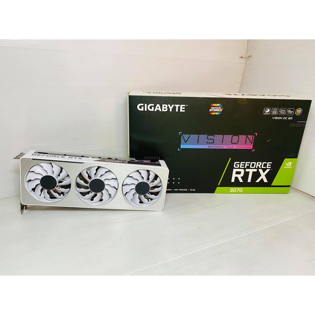 ขายการ์ดจอมือสอง GIGABYTE VISION RTX3070 8GB ต่อไฟเพิ่ม 6+8 pin