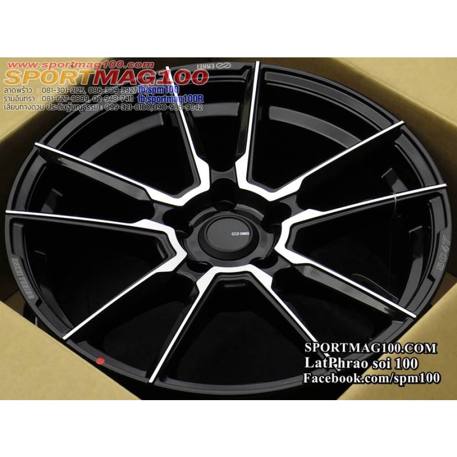 ล้อแม็กซ์ Enkei Sc47 สีดำหน้าเงา 7.5-17นิ้ว 5รู114 ET38 [16158]