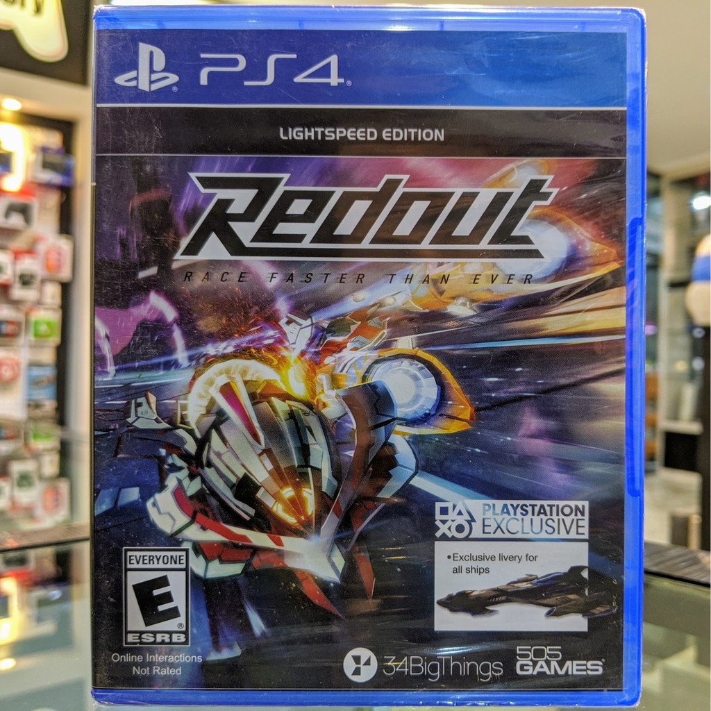 (ภาษาอังกฤษ) มือ1 Redout Lightspeed Edition แผ่นเกม PS4 แผ่นPS4 (เล่น2คนได้ Red Out Racing เกมยาน เกมแข่งรถ เกมรถแข่ง)