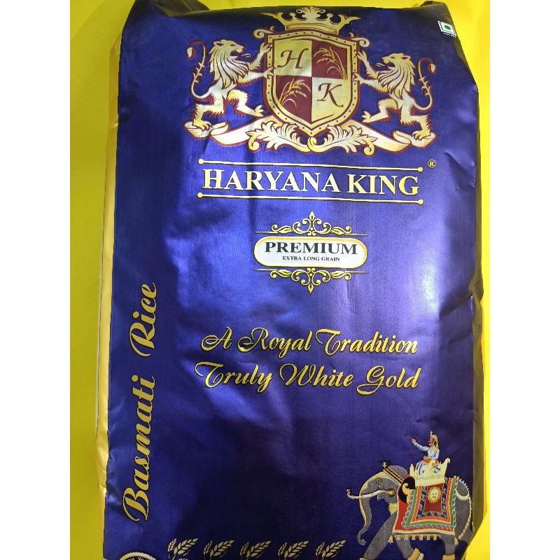 ข้าวสารบัสมาตี HARYANA KING สีน้ำเงิน Premium Shopee Thailand