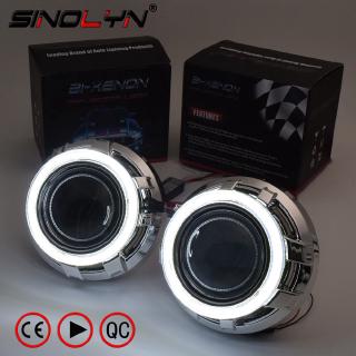 3 . 0 pro hid bi เลนส์โปรเจคเตอร์ไฟ led angel eyes halo drl สําหรับติดด้านหน้ารถยนต์