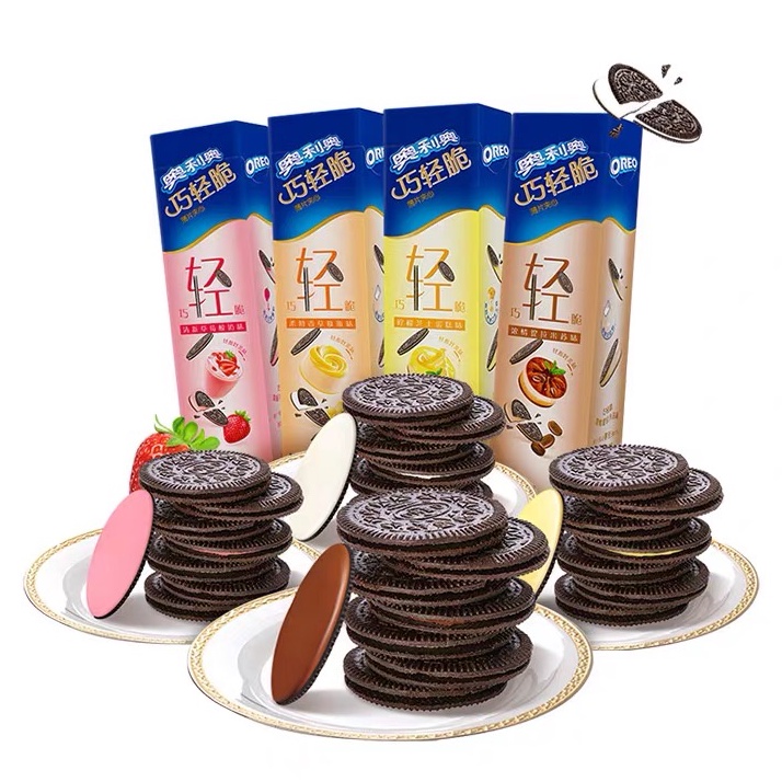 OREO ขนมโอรีโอ้แผ่นบาง หอม หวาน มัน กรอบ อร่อย 奥利奥夹心饼干
