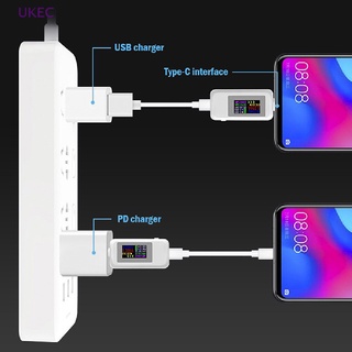 Ukec 10 in 1 เครื่องตรวจจับแรงดันไฟฟ้า USB Type-c