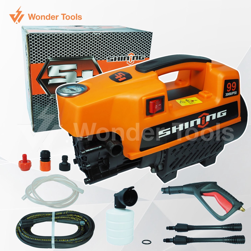 SHINING เครื่องฉีดน้ำแรงดันสูง 500 บาร์ รุ่น SH-600S อุปกรณ์ฉีดน้ำแรงดันสูงเครื่องอัดฉีด