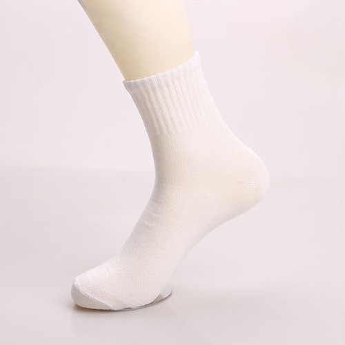 ถุงเท้า แบบบาง ข้อกลาง สีเทา/ดำ/ขาว #4