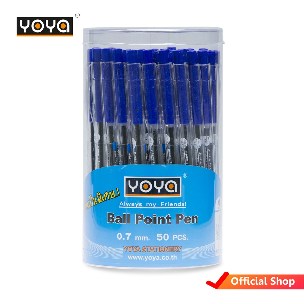 YOYA ปากกาลูกลื่น น้ำเงิน 1016 แพ็ค 50