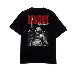 HOMEBOY l LIFE DEATH เสื้อยืดโอเวอร์ไซส์ ผ้าฝ้ายแท้