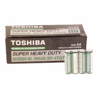 Toshiba/Mitsubishi/Kodak[super heavy duty] ขนาด AA 1.5V 1กล่อง40ก้อน