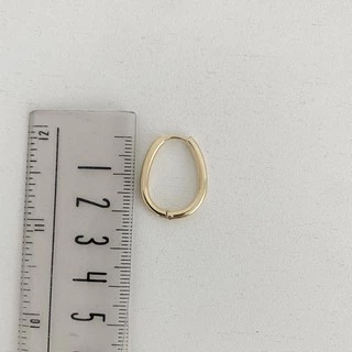 A.piece ต่างหูห่วง [silver 925 post] Oval Hoops
