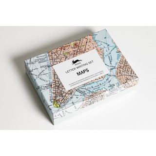 PEPIN Letter Writing Set - Maps (PLWS02) / เซ็ตกระดาษ ซองและสติ๊กเกอร์สำหรับเขียนจดหมาย ลาย Maps แบรนด์ PEPIN