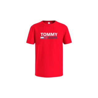 TOMMY HILFIGER เสื้อยืดชาย รุ่น DM0DM10103 XNL สีแดง