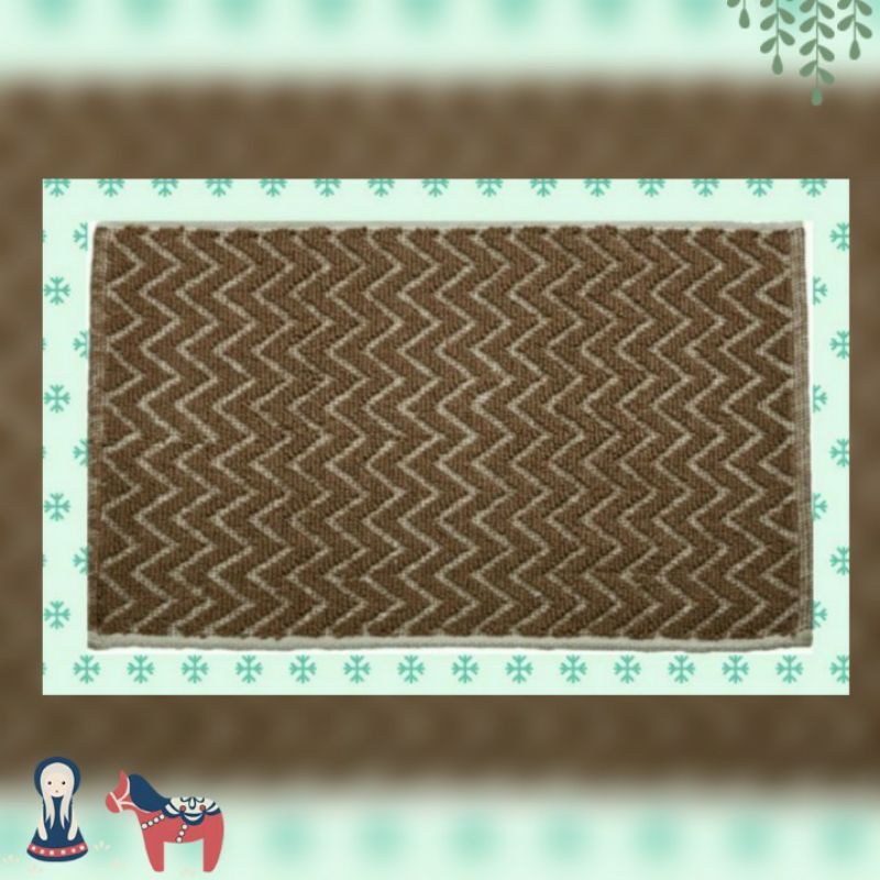 #63 พรมเช็ดเท้า รุ่น 399/2-3 ขนาด 45 x 70 ซม. สีน้ำตาล