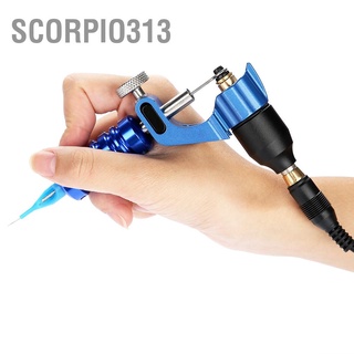 Scorpio313 เครื่องสักโรตารี่ มอเตอร์มืออาชีพ สีฟ้า พร้อมด้ามจับ