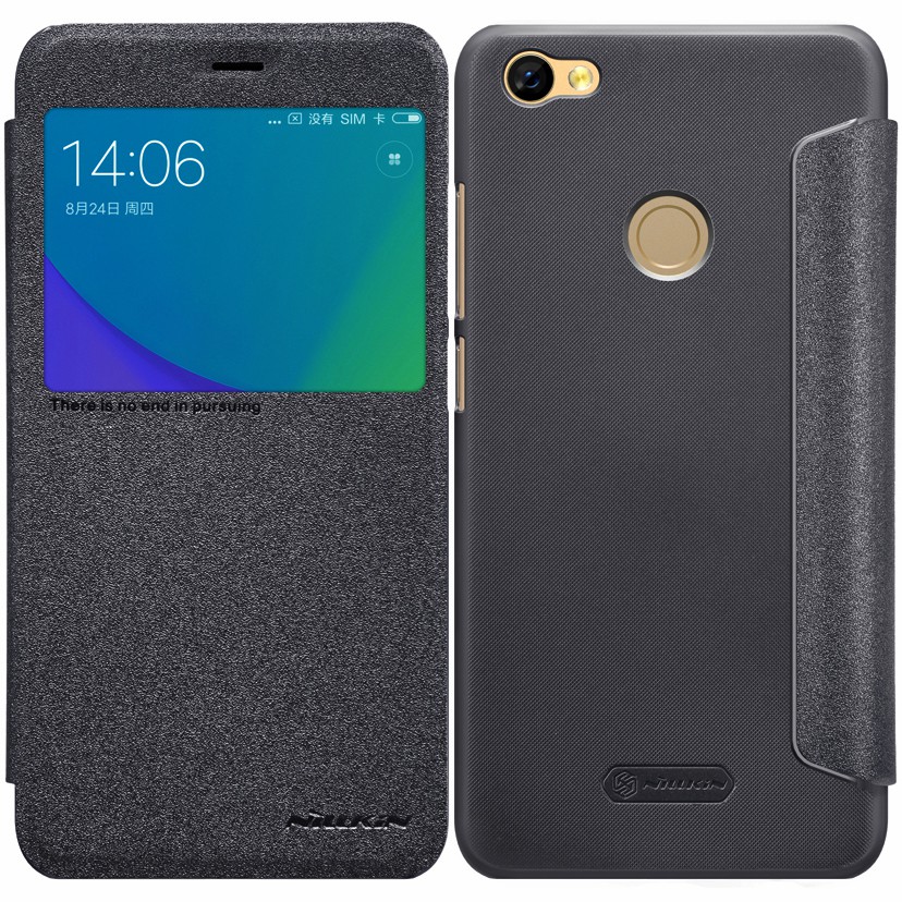 Nillkin แท้ 💯% เคส Xiaomi Redmi Note 5A Prime Case Nillkin Sparkle Leather สีดำเทา