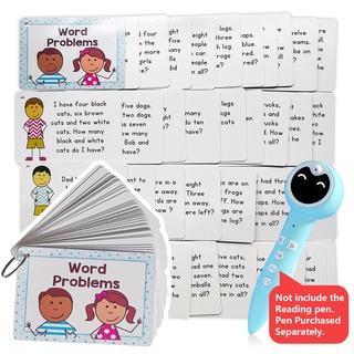 37Pcs/Set ประโยค การ์ดตอบรับ แฟลชการ์ด English Sentences Flash Card Answer Sheet Question Smart Reading Pen