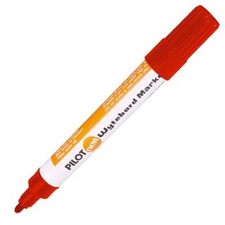 Pilot ไพล็อต ปากกาไวท์บอร์ด หัวกลม หัวตัด WBMK-M สีน้ำเงิน สีแดง สีดำ สีเขียว