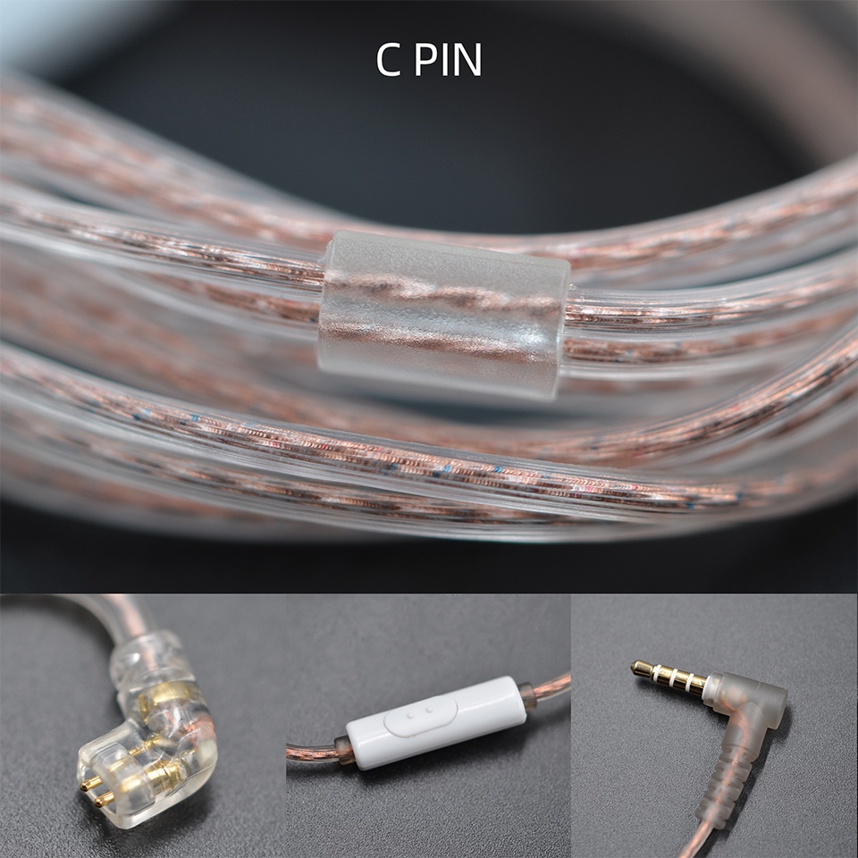 Kz ชุดหูฟังสายเคเบิล ทองแดง ปลอดออกซิเจน สําหรับอัพเกรด KZ EDX EDXPRO ZES ZEX PRO ZSN PRO ZSX