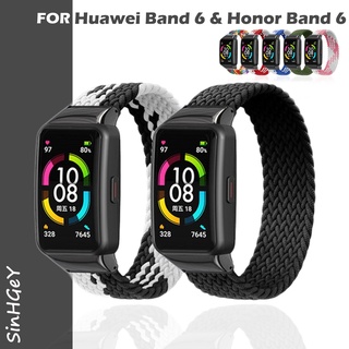 สายนาฬิกาข้อมือไนล่อน แบบเปลี่ยน สําหรับ Huawei Band 7 6 Honor Band 6