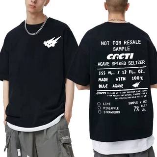 [S-5XL]เสื้อยืด พิมพ์ลายกระบองเพชร แร็ปเปอร์ Travis Scott สไตล์ฮิปฮอป ฮาราจูกุ แฟชั่นสําหรับผู้ชาย และผู้หญิง ไซซ์ EU