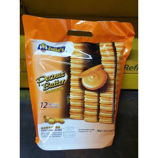 Julie peanut butter sandwich จูลี่เนยถั่ว หูหิ้ว ถุงใหญ่ 360 กรัม