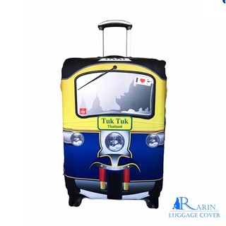 Rarin ผ้าคลุมกระเป๋าเดินทาง (ลายTuk Tukเหลือง) สำหรับคลุมกระเป๋าขนาด  ขนาด Size L 28-30