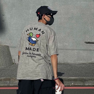 เสื้อยืดแขนสั้น ผ้าฝ้าย พิมพ์ลายเป็ด HUMAN MADE