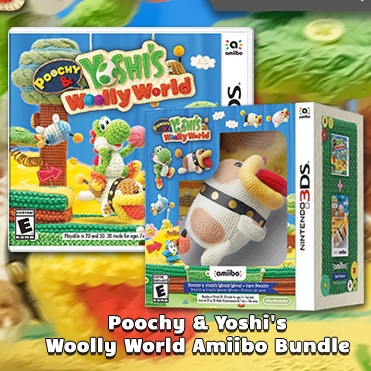 (ภาษาอังกฤษ) มือ1 3DS Poochy & Yoshi's Woolly World แผ่น3DS เกม3DS Nintendo 3DS (Yarn Poochy amiibo 