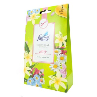 Air freshener PERFUMED SACHETS FARCENT LILY 10G 3BAG Air freshener desiccant Home use น้ำหอมปรับอากาศ ถุงน้ำหอมปรับอากาศ