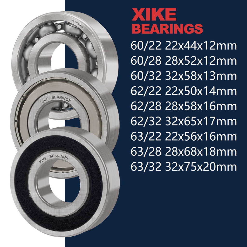 XiKe C3 series 60/22 60/28 60/32 62/22 62/28 62/32 63/22 63/28 63/32 2RS/ZZ/Open Deep Groove Ball Be