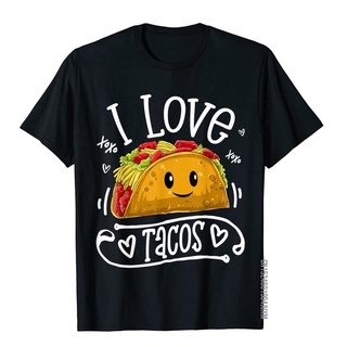 เสื้อยืดลําลอง ผ้าฝ้าย พิมพ์ลาย I Love Tacos Cinco De Mayo สําหรับผู้ชาย และผู้หญิงสามารถปรับแต่งได้