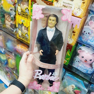 RARE Barbies Boyfriend Ken Black White Suite ตุ๊กตาบาร์บี้ เคน แฟนบาร์บี้ ชุดสูทดำ