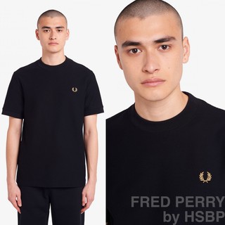 เสื้อยืดครอปเสื้อยืดพิมพ์ลายแฟชั่นFred Perry Pique T Col :  Black และ Snow White (AW20 ชิ้นนี้เสื้อเป็นผ้าS-5XL