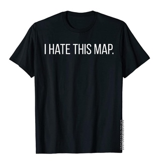 เสื้อยืดผ้าฝ้าย พิมพ์ลาย I Hate This Map Funny FPS Gamer ทรงสลิมฟิต แฟชั่นยอดนิยม สําหรับเล่นเกม